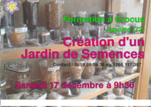 Lire la suite à propos de l’article Création d&rsquo;un Jardin de Semences à Crocus samedi 17 décembre 2022 Jupilles (72)